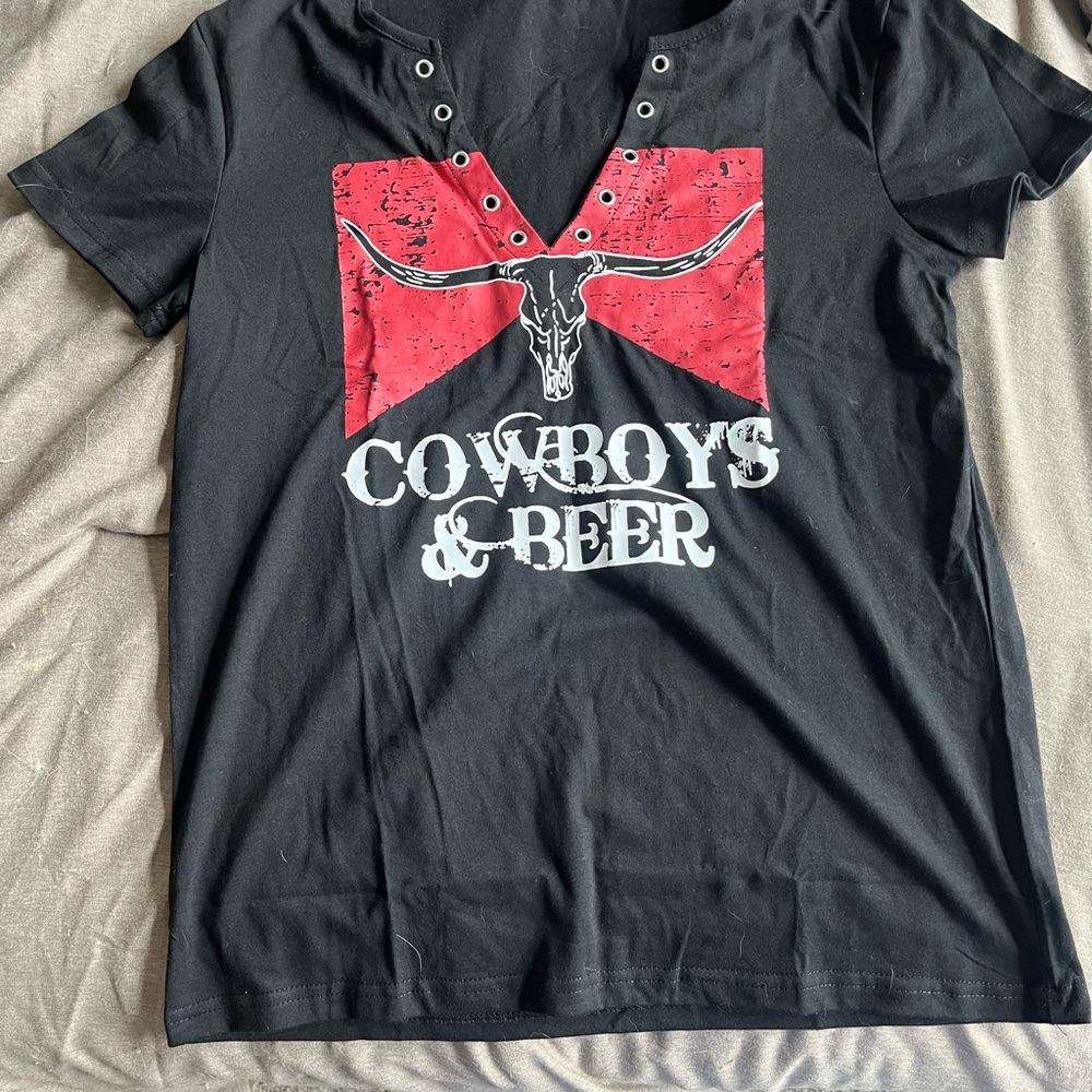 Black Cowboys & Beer Graphic Tee